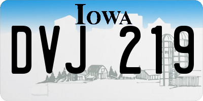 IA license plate DVJ219