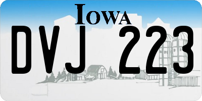 IA license plate DVJ223