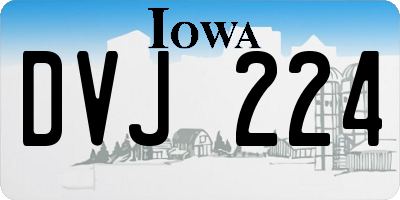 IA license plate DVJ224