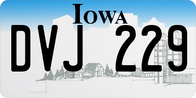 IA license plate DVJ229