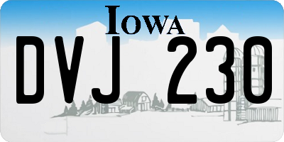 IA license plate DVJ230