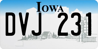 IA license plate DVJ231