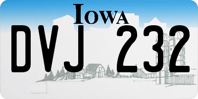 IA license plate DVJ232