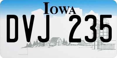 IA license plate DVJ235