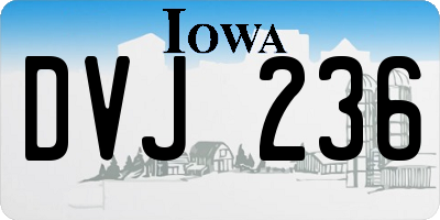IA license plate DVJ236
