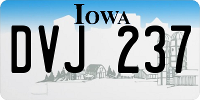 IA license plate DVJ237