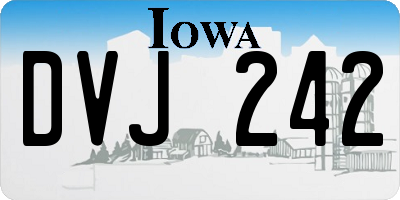 IA license plate DVJ242