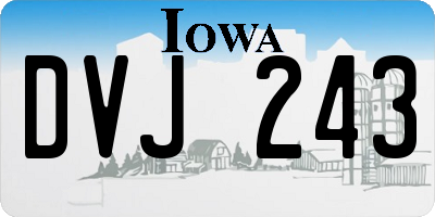 IA license plate DVJ243