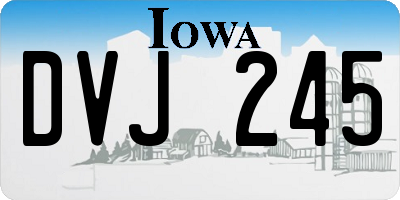 IA license plate DVJ245