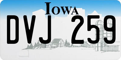 IA license plate DVJ259
