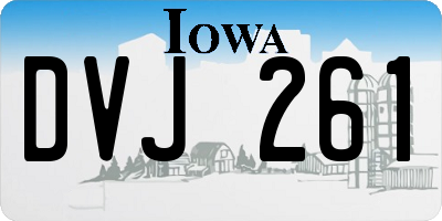 IA license plate DVJ261