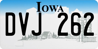 IA license plate DVJ262