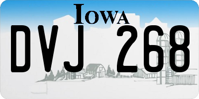 IA license plate DVJ268
