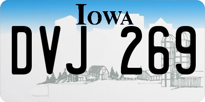 IA license plate DVJ269
