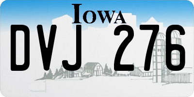 IA license plate DVJ276