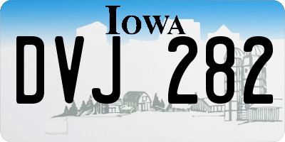 IA license plate DVJ282