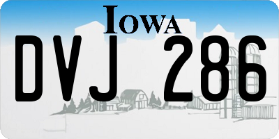 IA license plate DVJ286