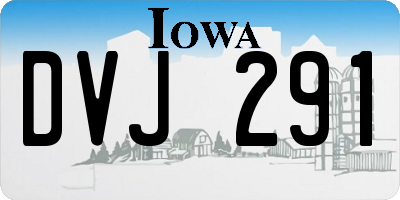 IA license plate DVJ291