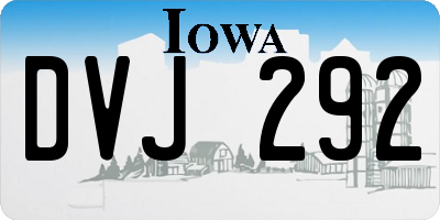 IA license plate DVJ292