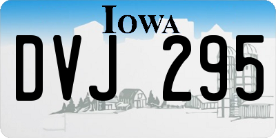 IA license plate DVJ295