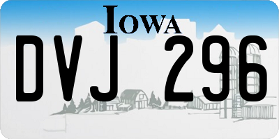 IA license plate DVJ296