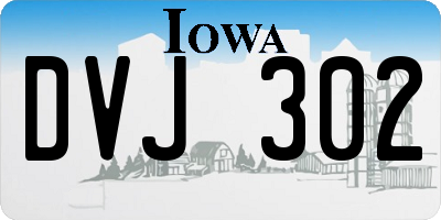 IA license plate DVJ302