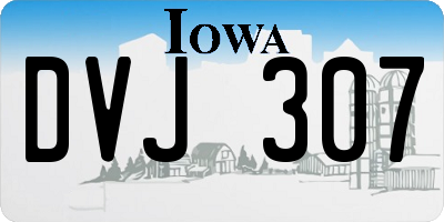 IA license plate DVJ307