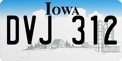 IA license plate DVJ312
