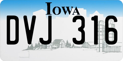 IA license plate DVJ316