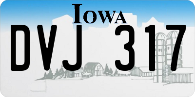 IA license plate DVJ317