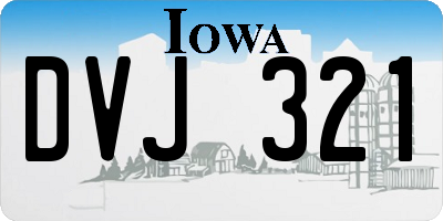 IA license plate DVJ321