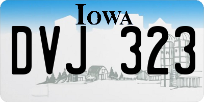 IA license plate DVJ323