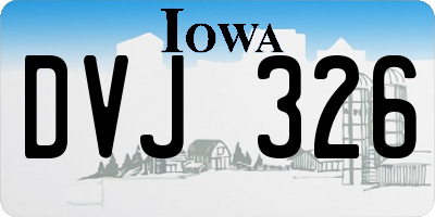 IA license plate DVJ326