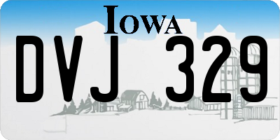 IA license plate DVJ329