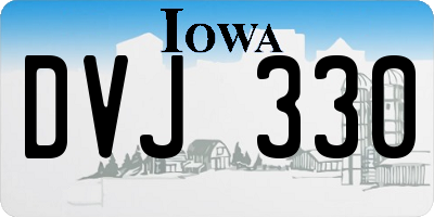 IA license plate DVJ330