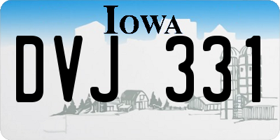 IA license plate DVJ331