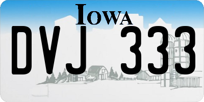 IA license plate DVJ333