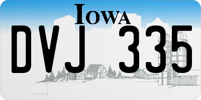 IA license plate DVJ335