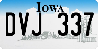 IA license plate DVJ337