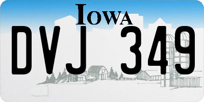 IA license plate DVJ349