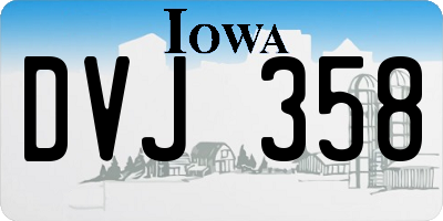 IA license plate DVJ358