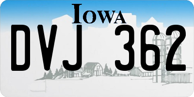 IA license plate DVJ362