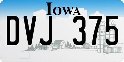 IA license plate DVJ375