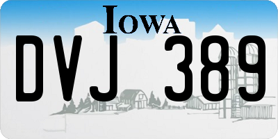 IA license plate DVJ389