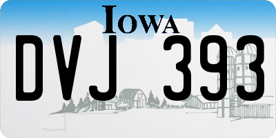 IA license plate DVJ393