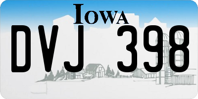 IA license plate DVJ398