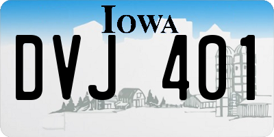 IA license plate DVJ401