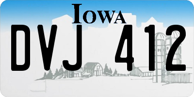 IA license plate DVJ412