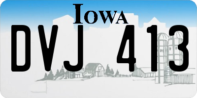 IA license plate DVJ413