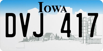 IA license plate DVJ417